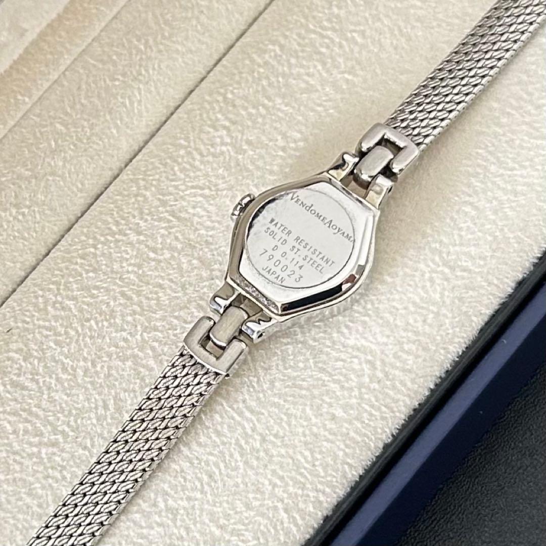 【保証書•ケース付】ヴァンドーム青山•腕時計•ダイヤモンド0.11カラット