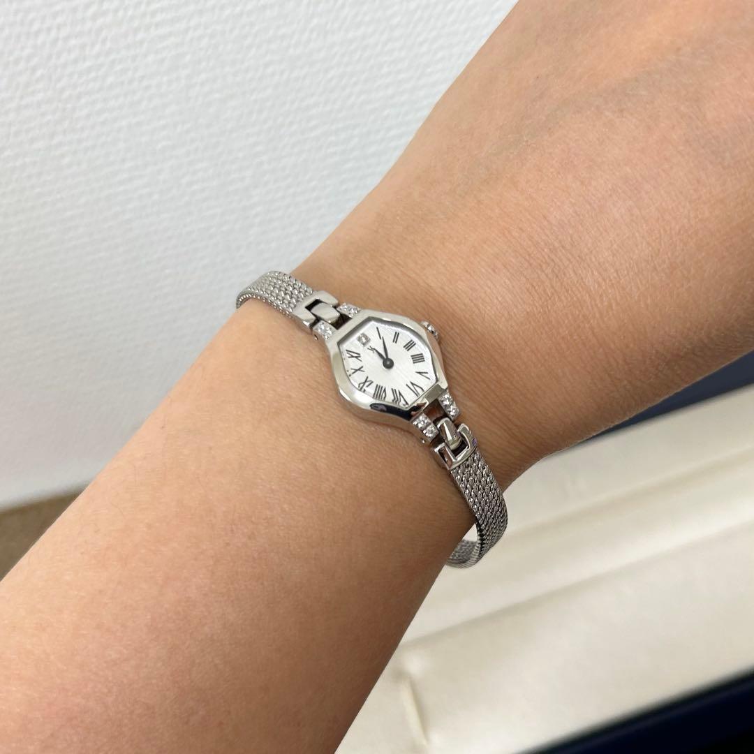 【保証書•ケース付】ヴァンドーム青山•腕時計•ダイヤモンド0.11カラット