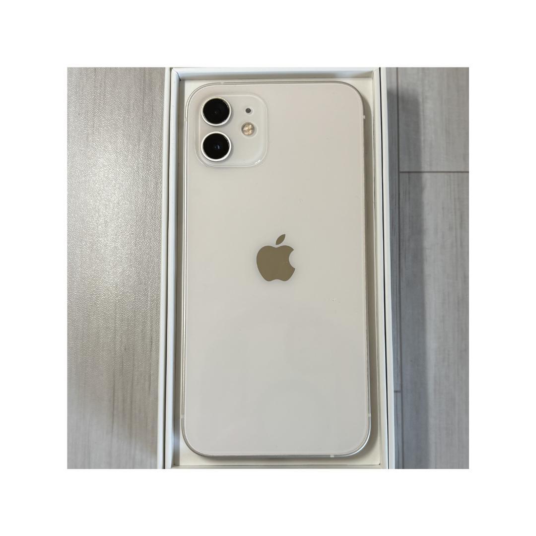 【美品】iPhone 12 ホワイト 128GB SIMフリー 新品バッテリー