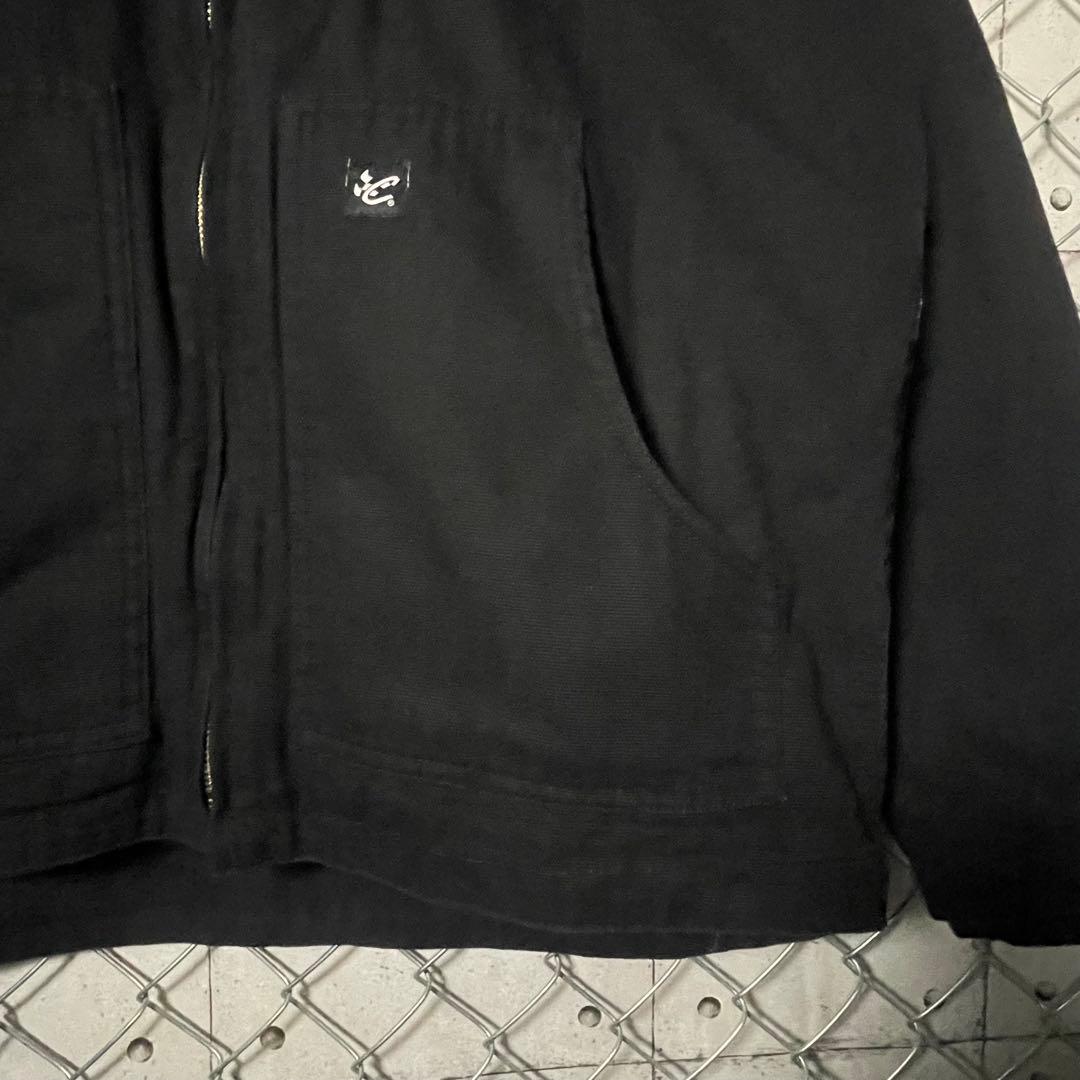 MACTOOLS マックツール ダック生地 短丈ジャケット ロゴ刺繍 黒 XL程