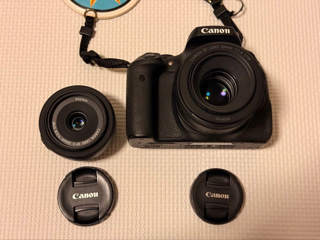 CanonEOSKiss X8i+50mmF1.8+24mmF2.8バッテリー付