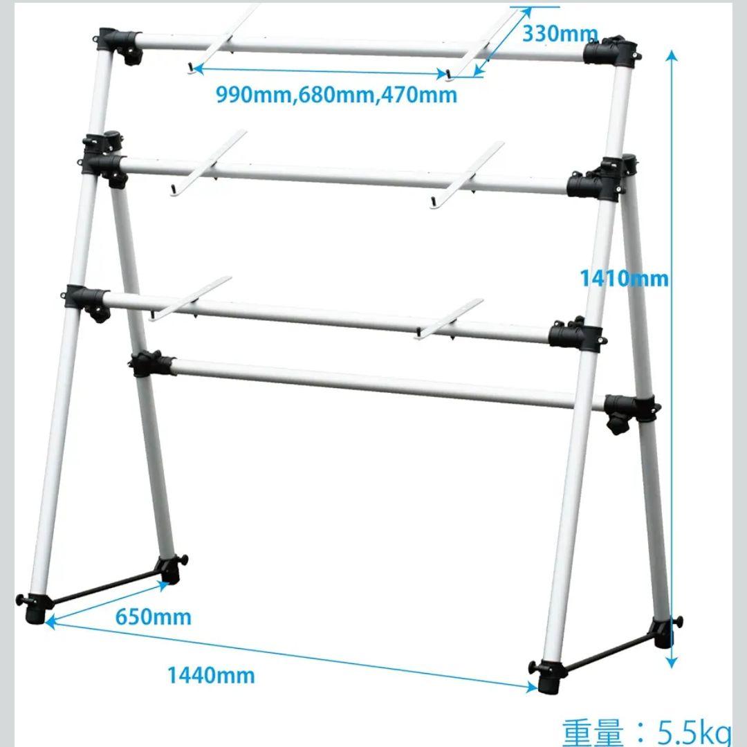 キクタニ キーボードスタンド アルミ製 3段 KS-3S シルバー