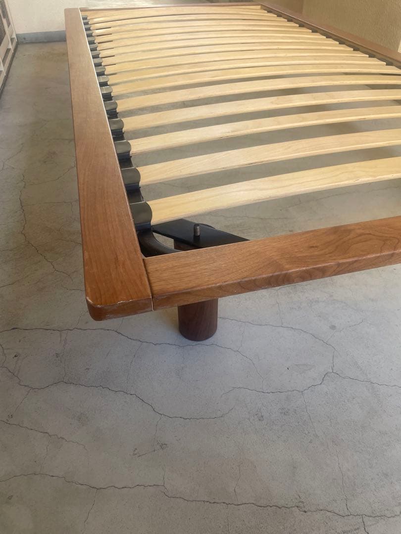 【引取限定】無印シングルベッドフレーム ナチュラルウッド