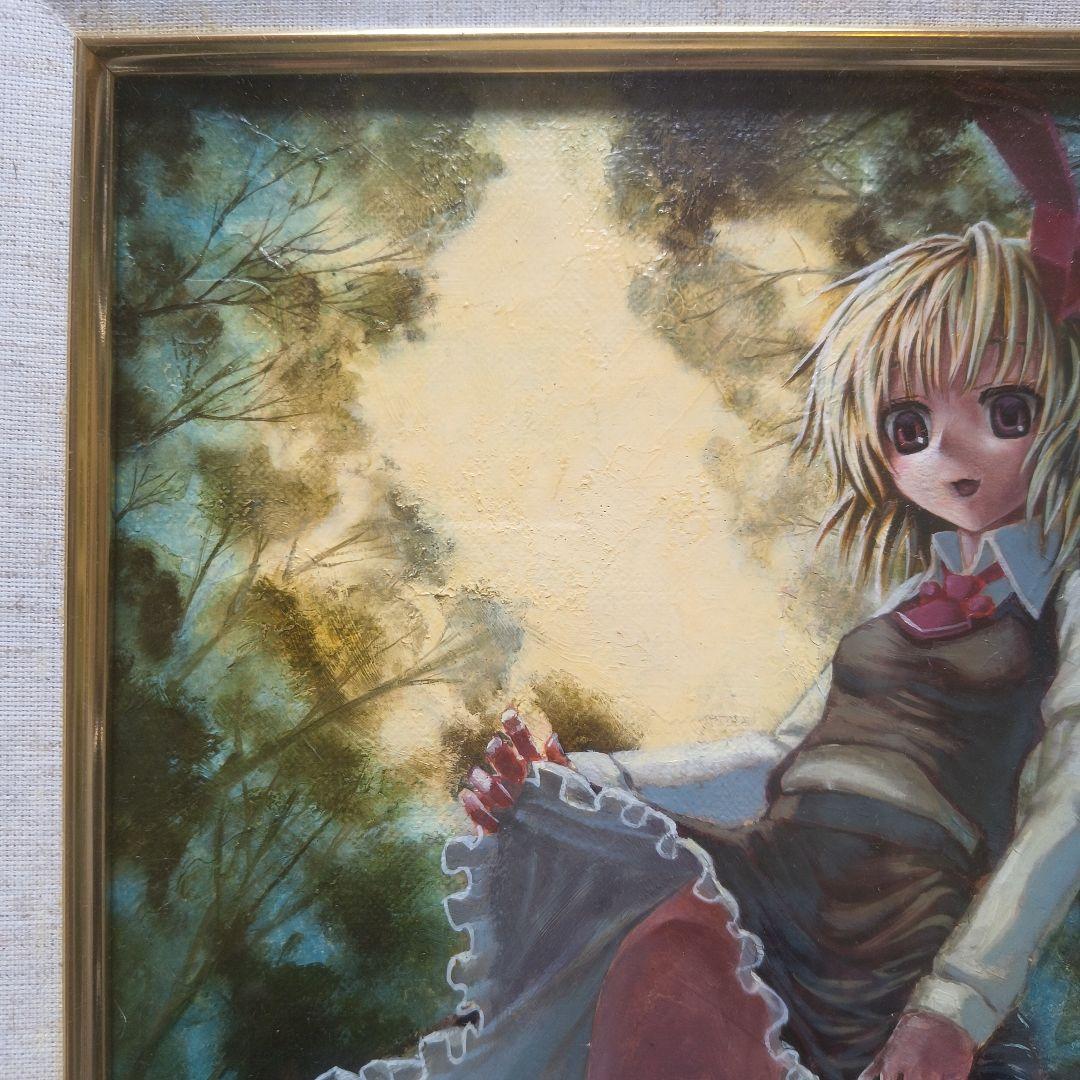 【値下げ交渉可】東方 油絵 ルーミア ゴールドフレーム額縁付き