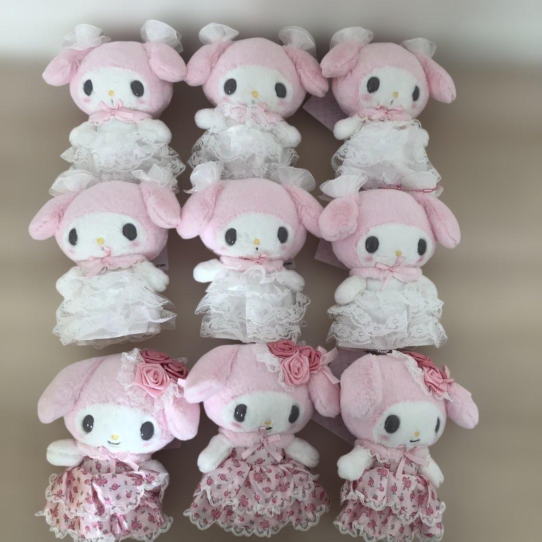 新品　レディマイメロディ　マイメロディマスコットホルダー　9点セット