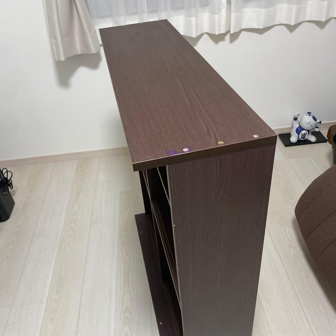 専用　ダークブラウン木製本棚 ガラス扉付き