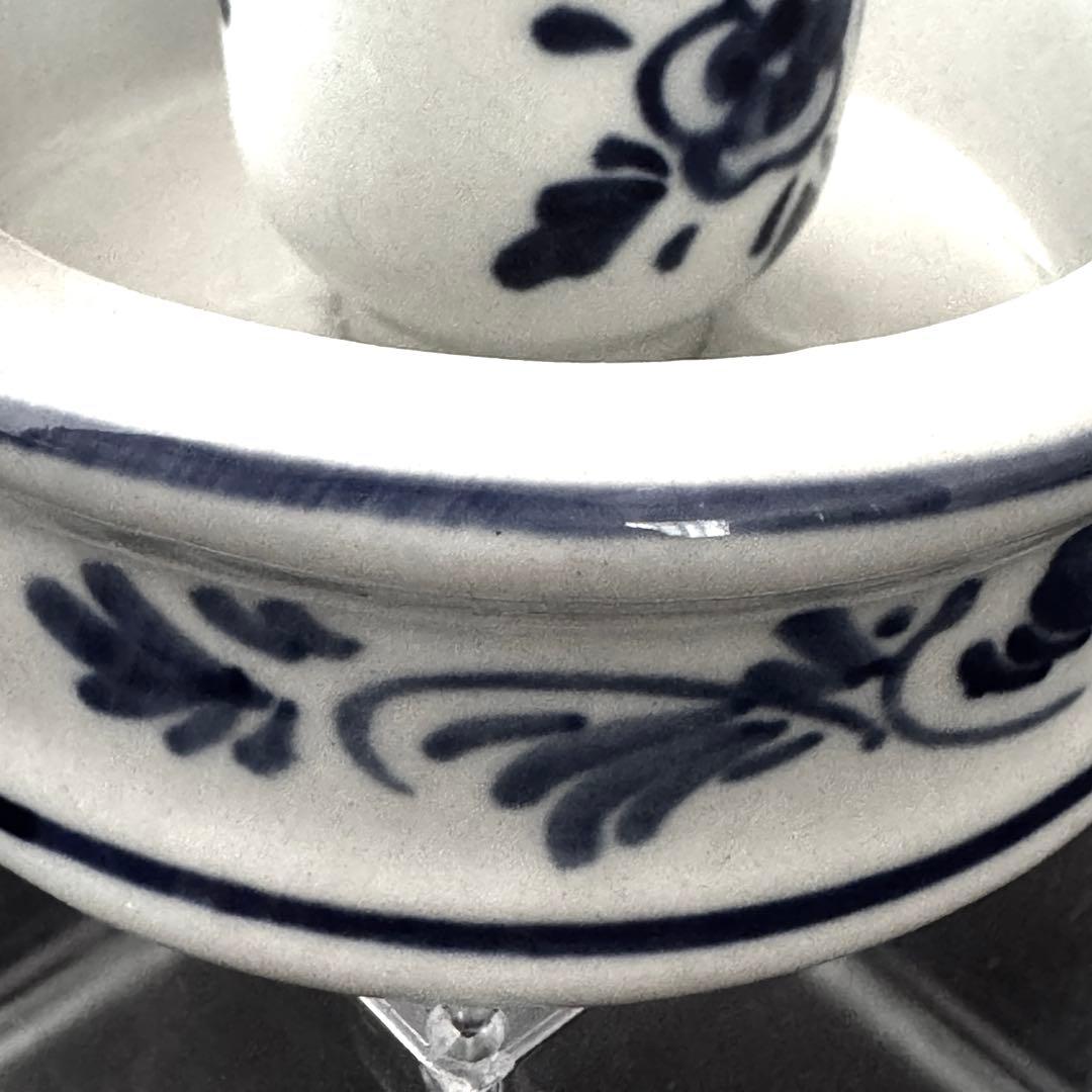 ヴィンテージ　デルフトブルー チャンバースティック 　キャンドルスタンド　672