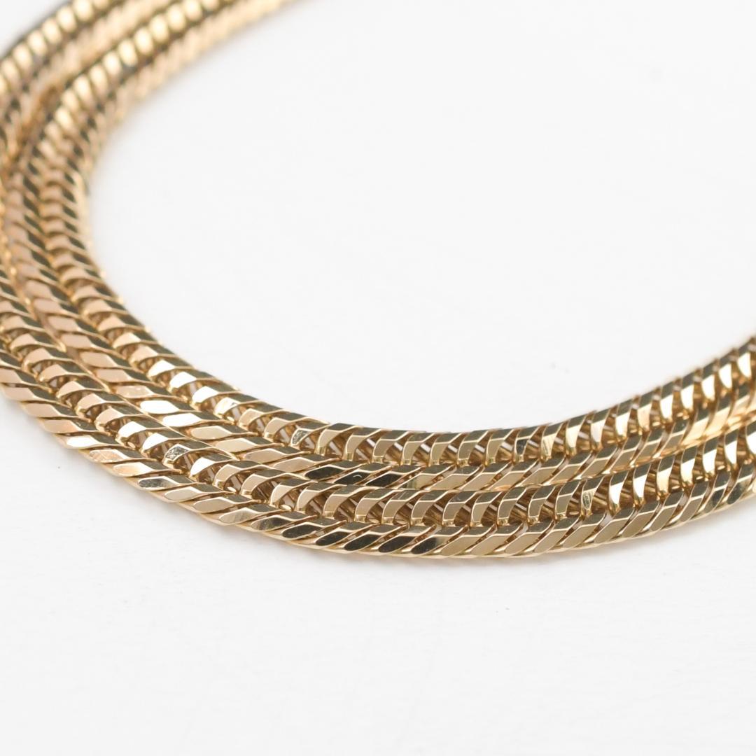 K18 12面カット トリプル 喜平アンクレット 約6g 約23cm