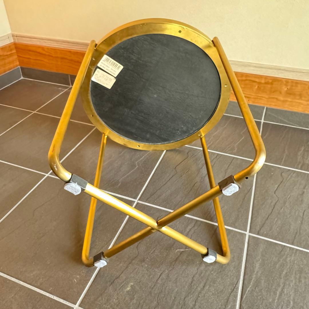 【最終価格】クラッシュゲート　コーヒーテーブル　サイドテーブル　ゴールド　関家具