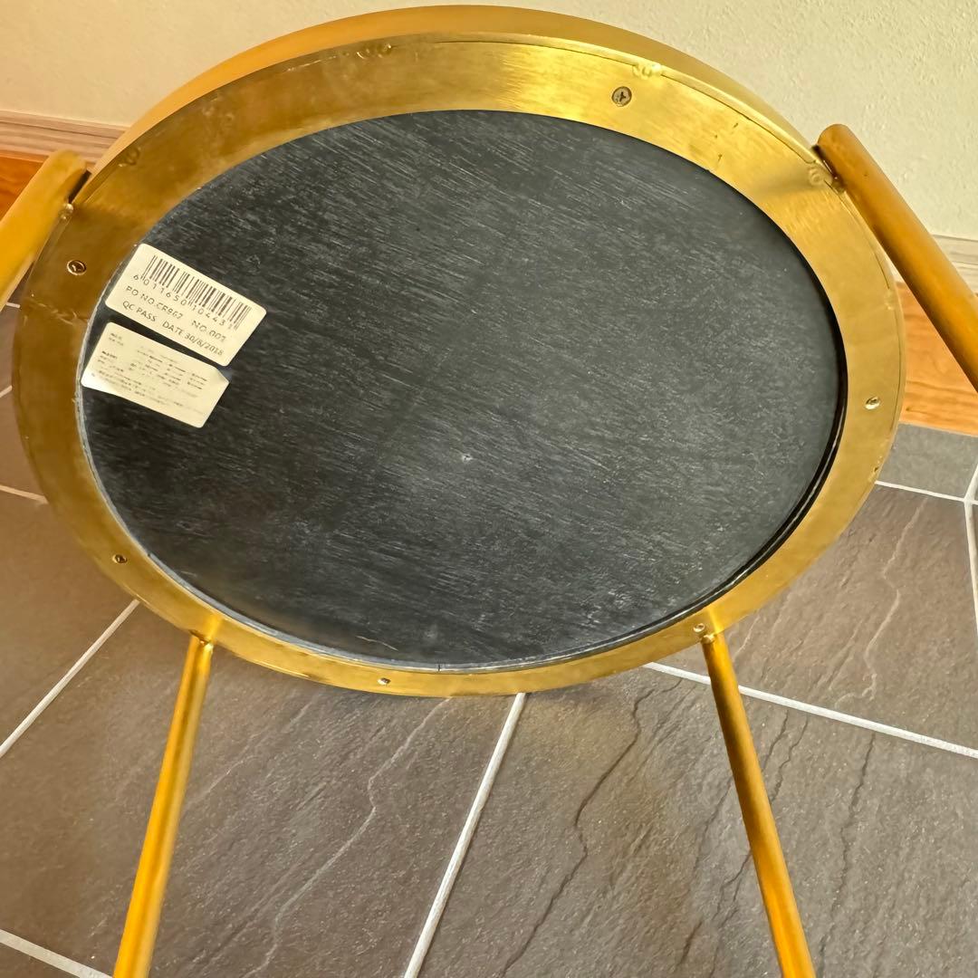 【最終価格】クラッシュゲート　コーヒーテーブル　サイドテーブル　ゴールド　関家具