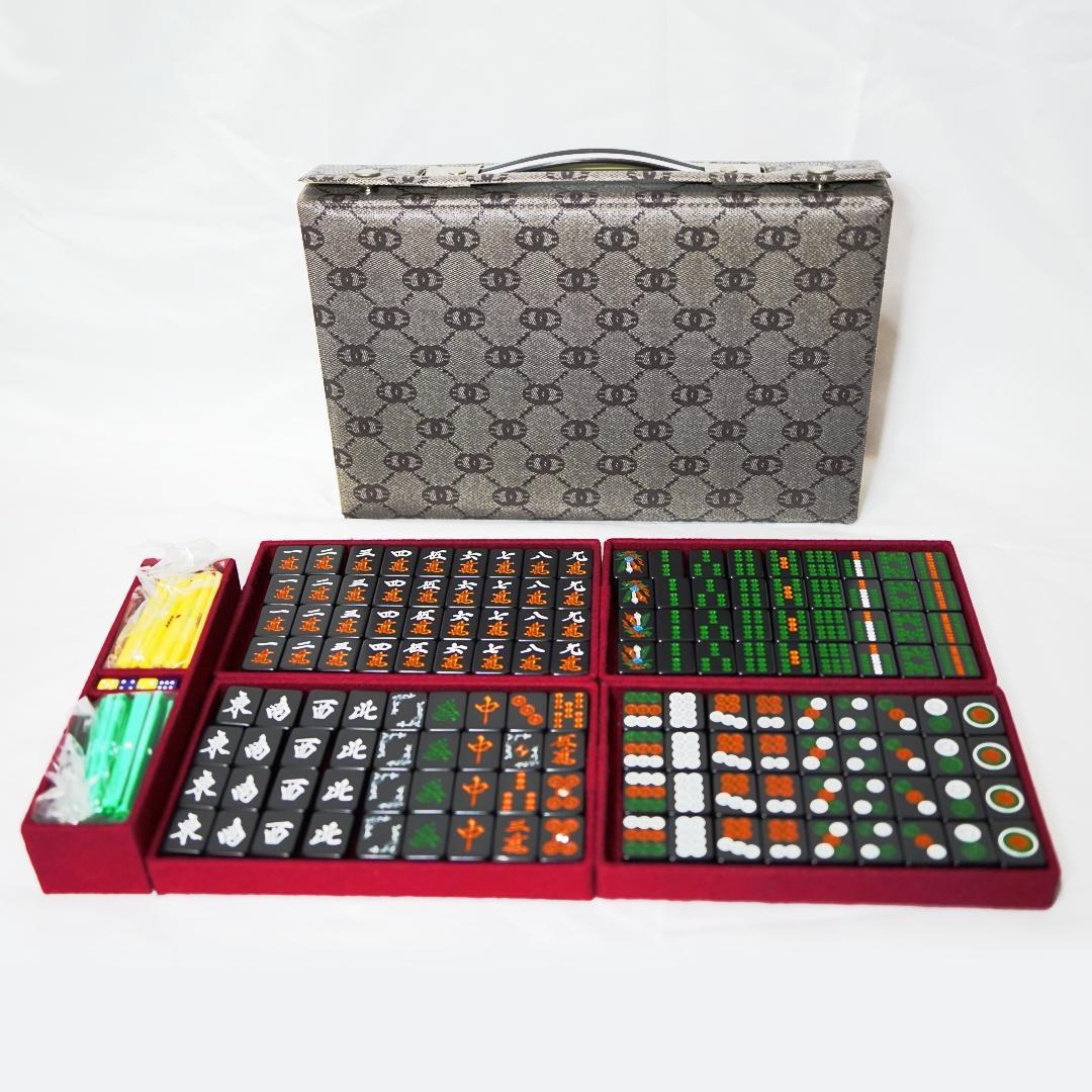 麻雀牌 ミズノ丸一 黒牌／廃盤・極レア品／昭和レトロ／美品　点棒　サイコロ