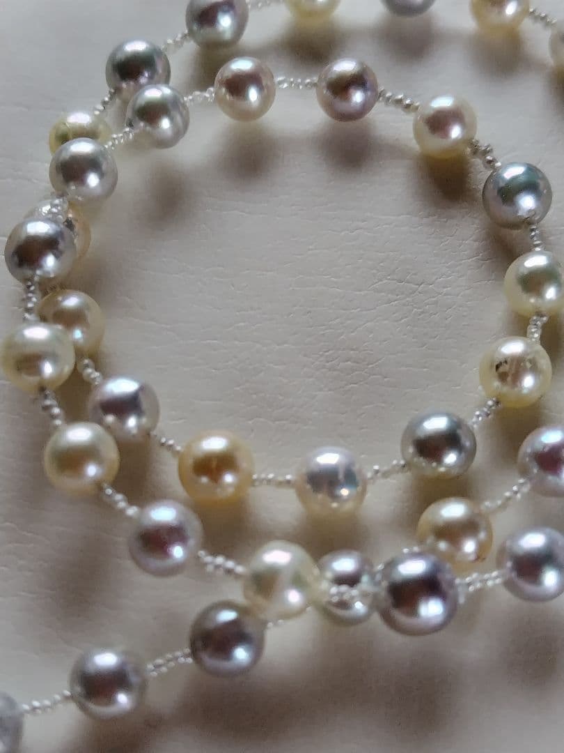 アコヤ真珠、あこや砂ケシパールの、オメガ風ネックレス