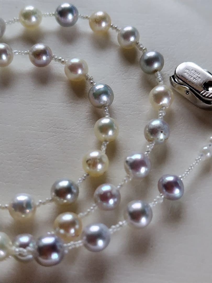 アコヤ真珠、あこや砂ケシパールの、オメガ風ネックレス