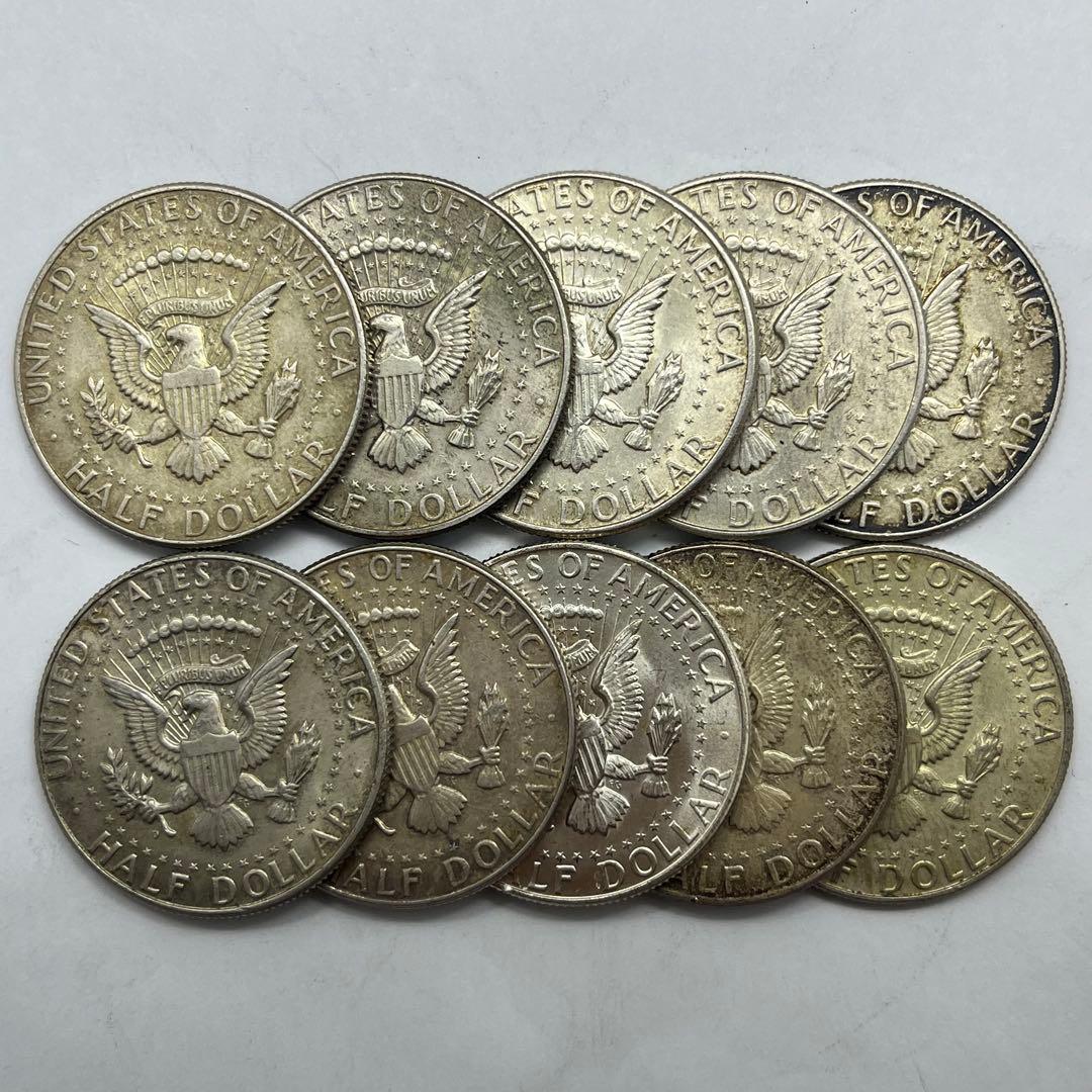 1964年 ケネディ ハーフダラー ドル 50セント 10枚 アメリカ銀貨