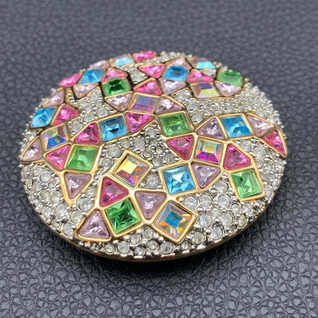 SWAROVSKI スワロフスキー 多色クリスタル ブローチ マルチカラー