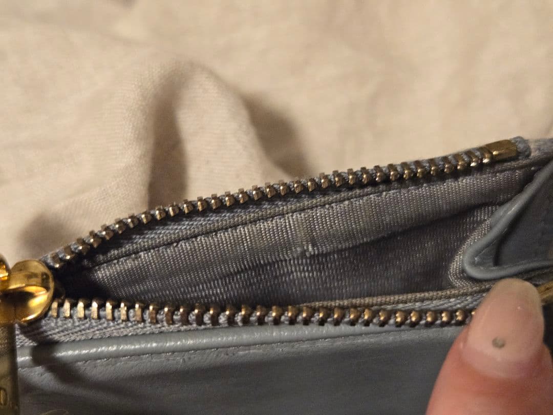 【美品】Dior Saddle Lotus ウォレット（グレー）