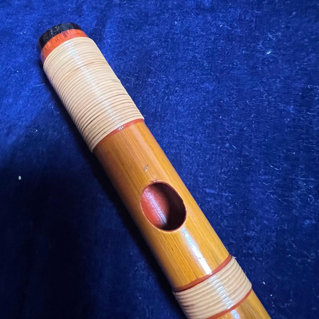 篠笛丸山 小倉作 ５本調子 古典調 本漆塗 総巻