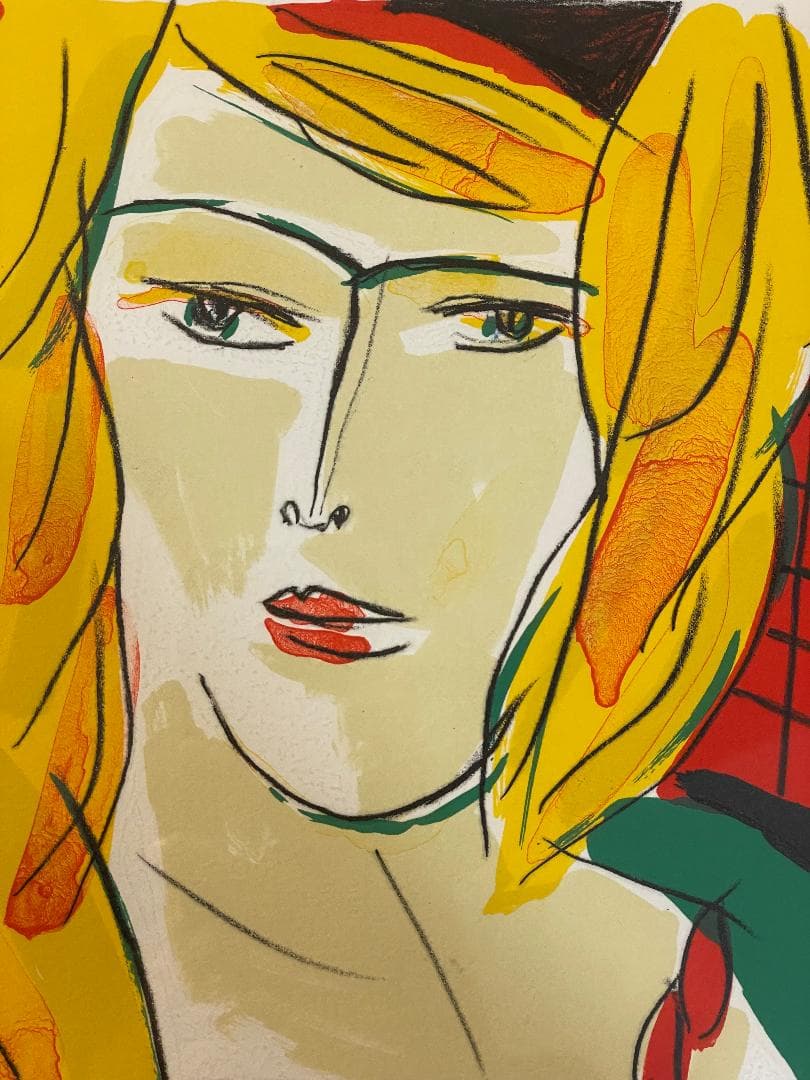 お*な様 「真作」池田満寿夫「ベランダの女」リトグラフ　143/210　直筆サイ