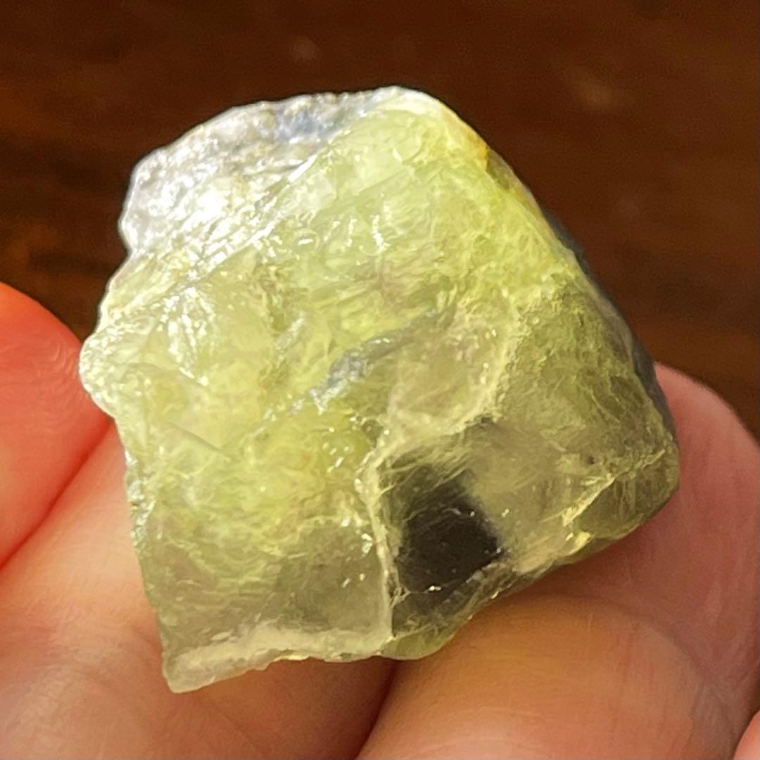 バイカラー 縞模様 フローライト 90.9ct 原石 グリーン グレー 一点物