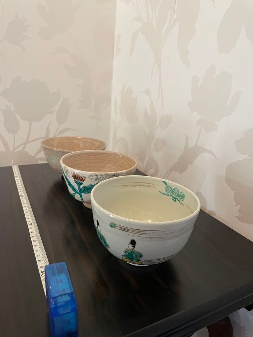 未使用　萩焼 藤井左入窯　茶泉付き 和風デザイン 陶器茶碗 セット