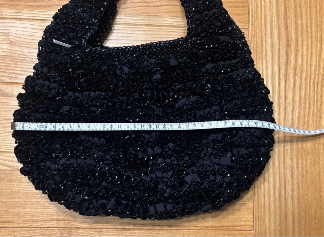 アンテプリマ　ワイヤーバッグ　ベロアミックス　チャーム付 ハンドバック