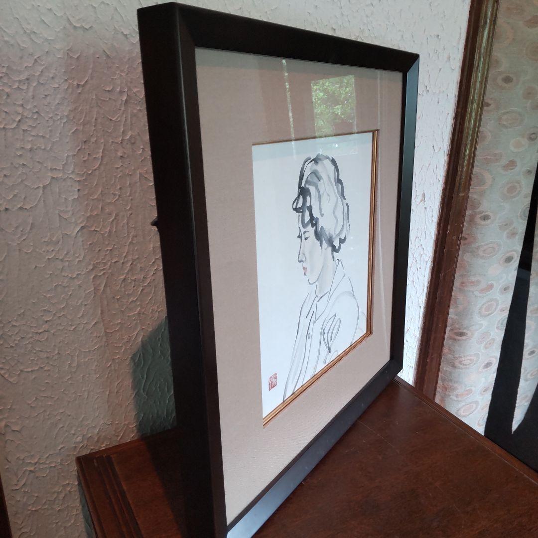 伊東深水 真筆作品 婦人像