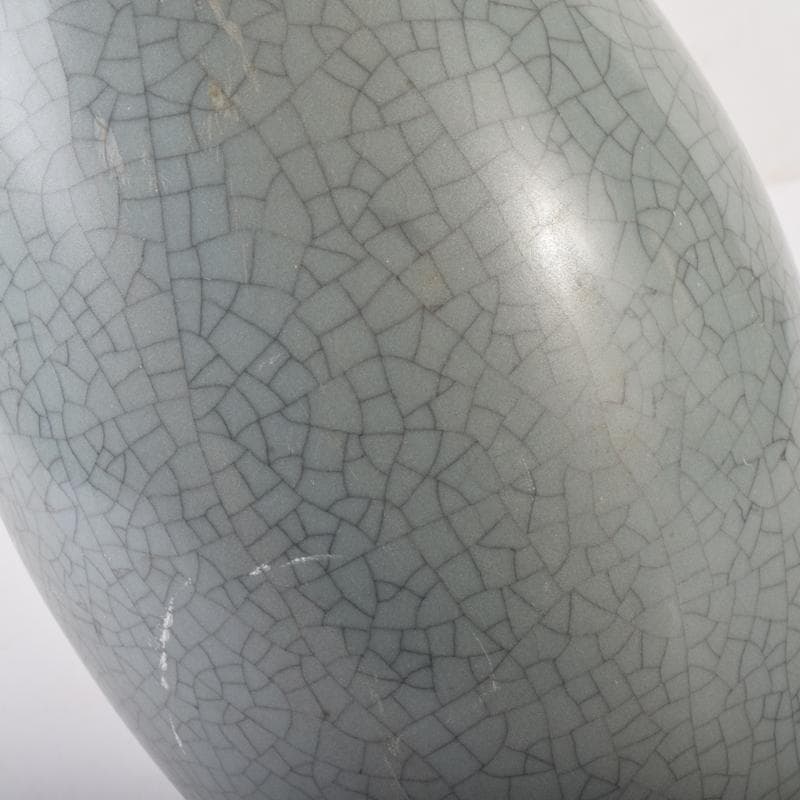 中国　南宋　官窯　青磁　金糸鉄線　貫耳双耳瓶　C　7058A