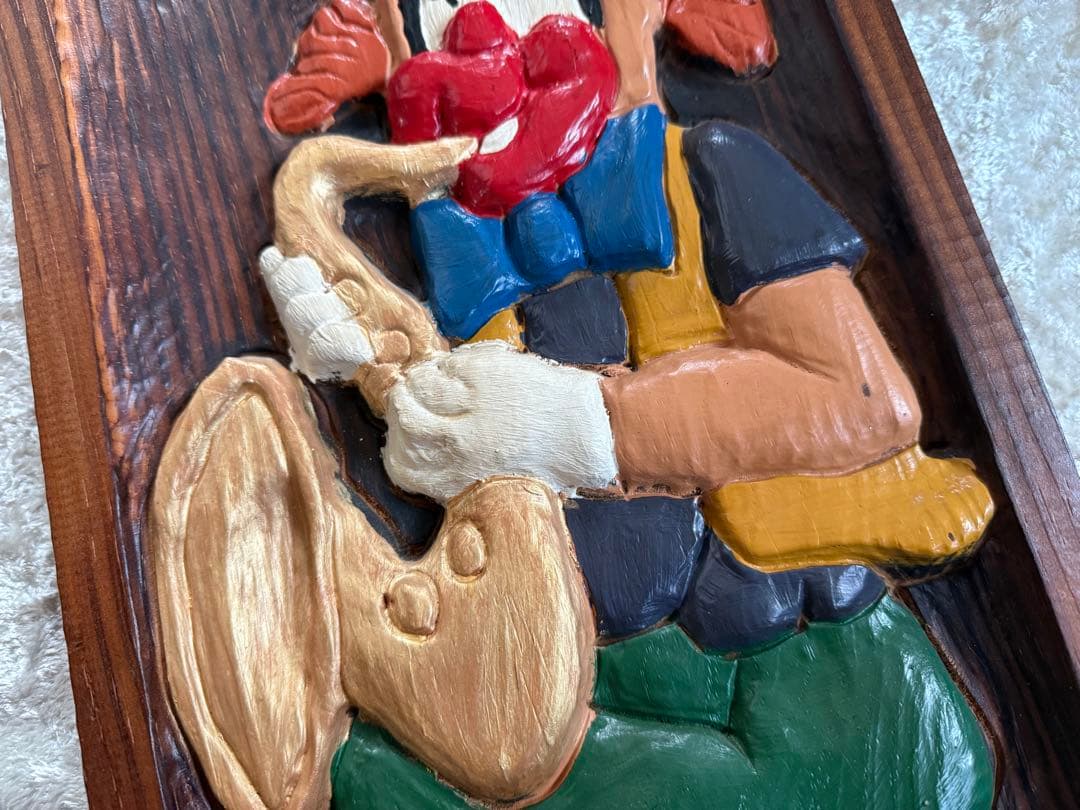 木製クラウン彫刻 2点セット