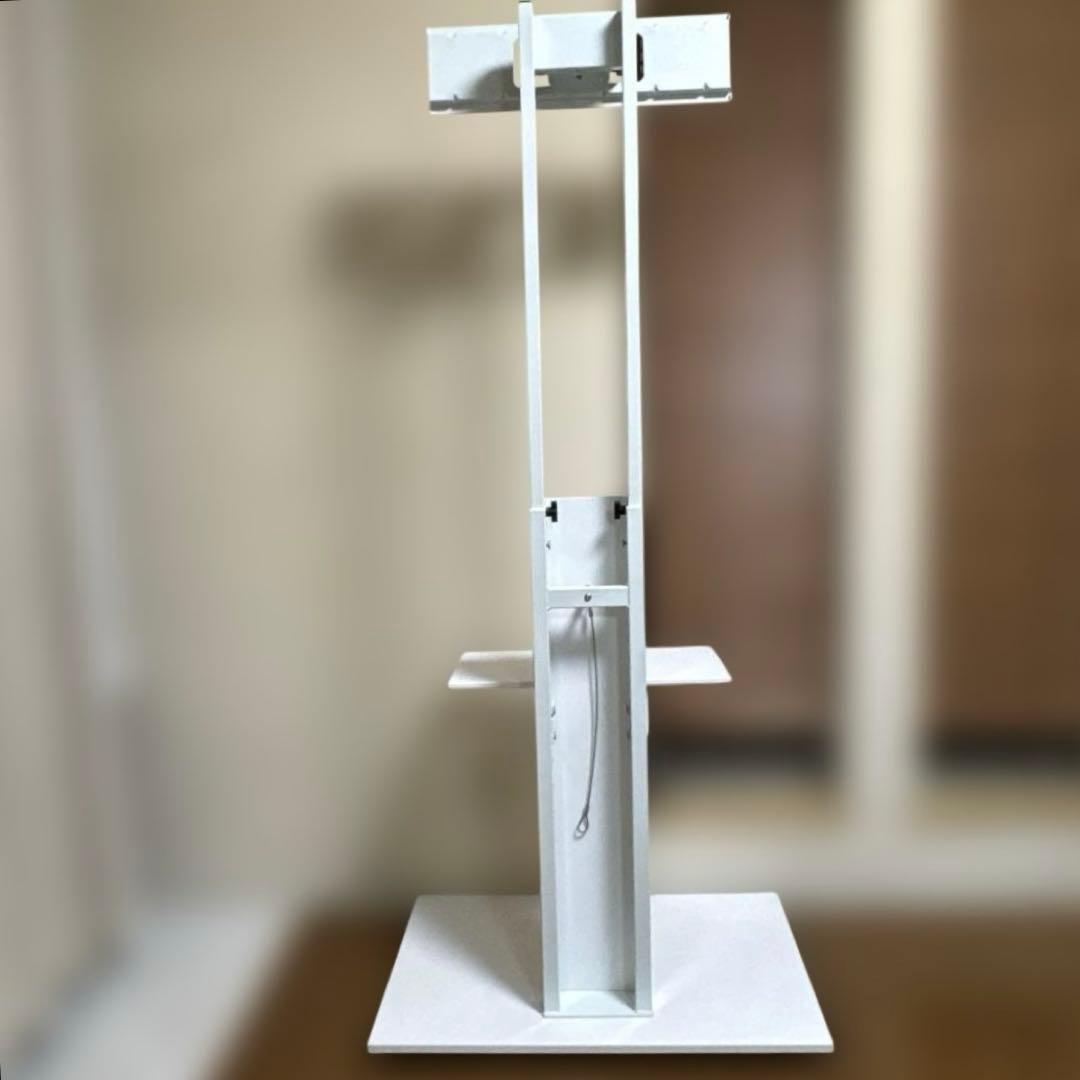 クロシオ テレビスタンド 壁寄せアングル回転 ハイタイプ 60型 棚板付