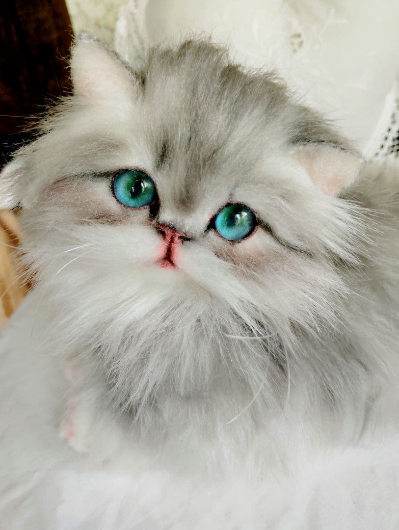 ミヌエット子猫ちゃん♡美人さん♡アートドール♡ぬいぐるみ♡大きめサイズ♡