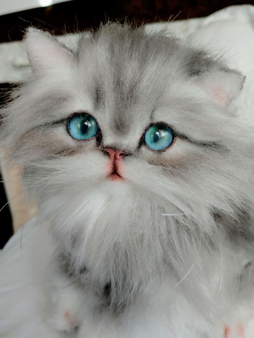 ミヌエット子猫ちゃん♡美人さん♡アートドール♡ぬいぐるみ♡大きめサイズ♡