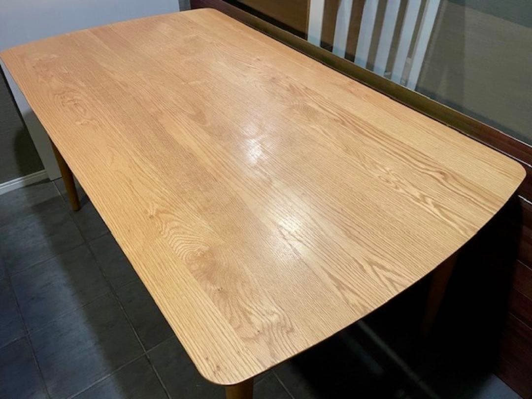 優希■LAPRAP IDC大塚　無垢オーク材ダイニングテーブルW150cm