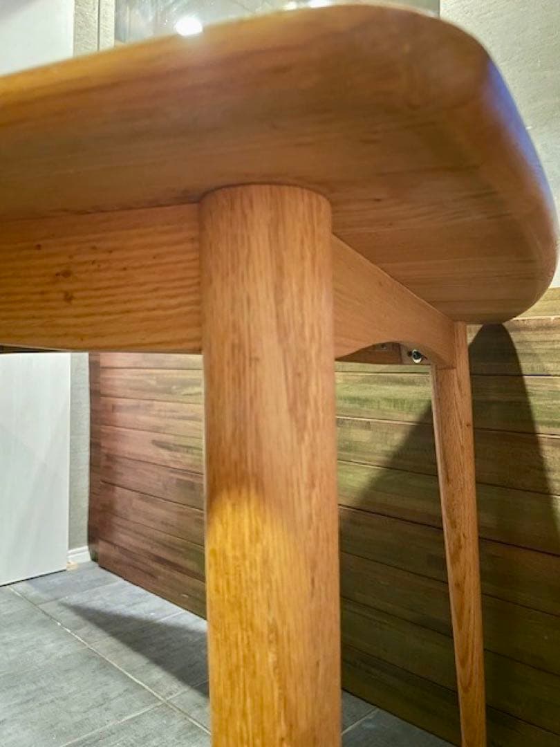 優希■LAPRAP IDC大塚　無垢オーク材ダイニングテーブルW150cm