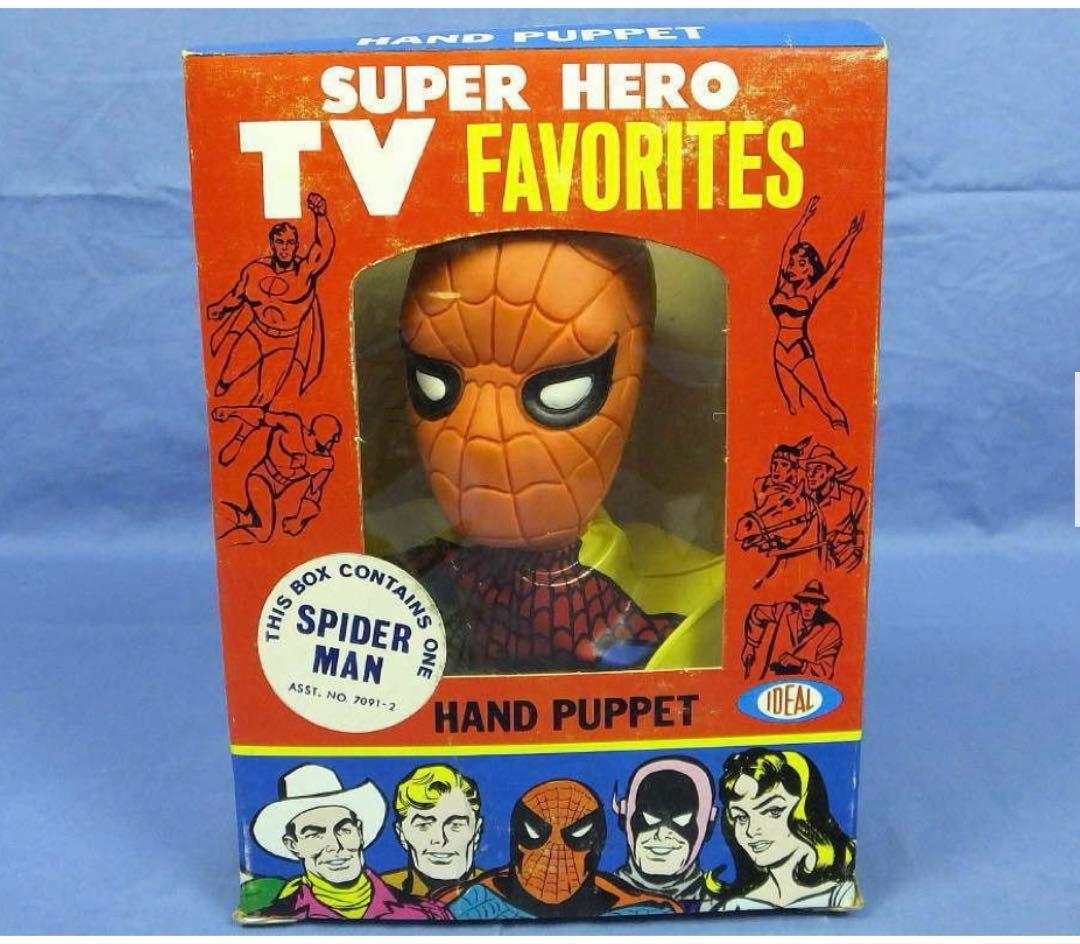1966年　スパイダーマン ハンドパペット　マスク型フィギア