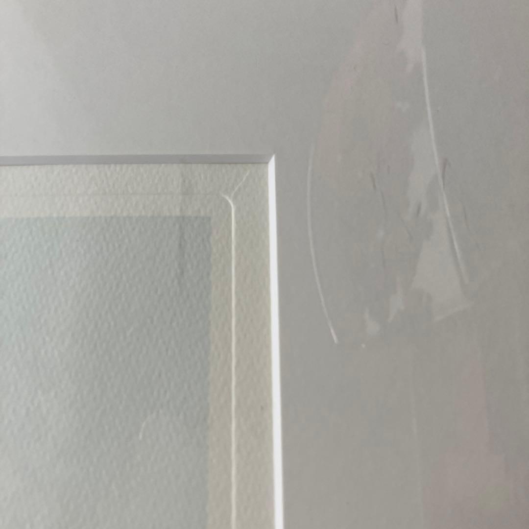 アンティーク振り子時計　リトグラフ　大きな額