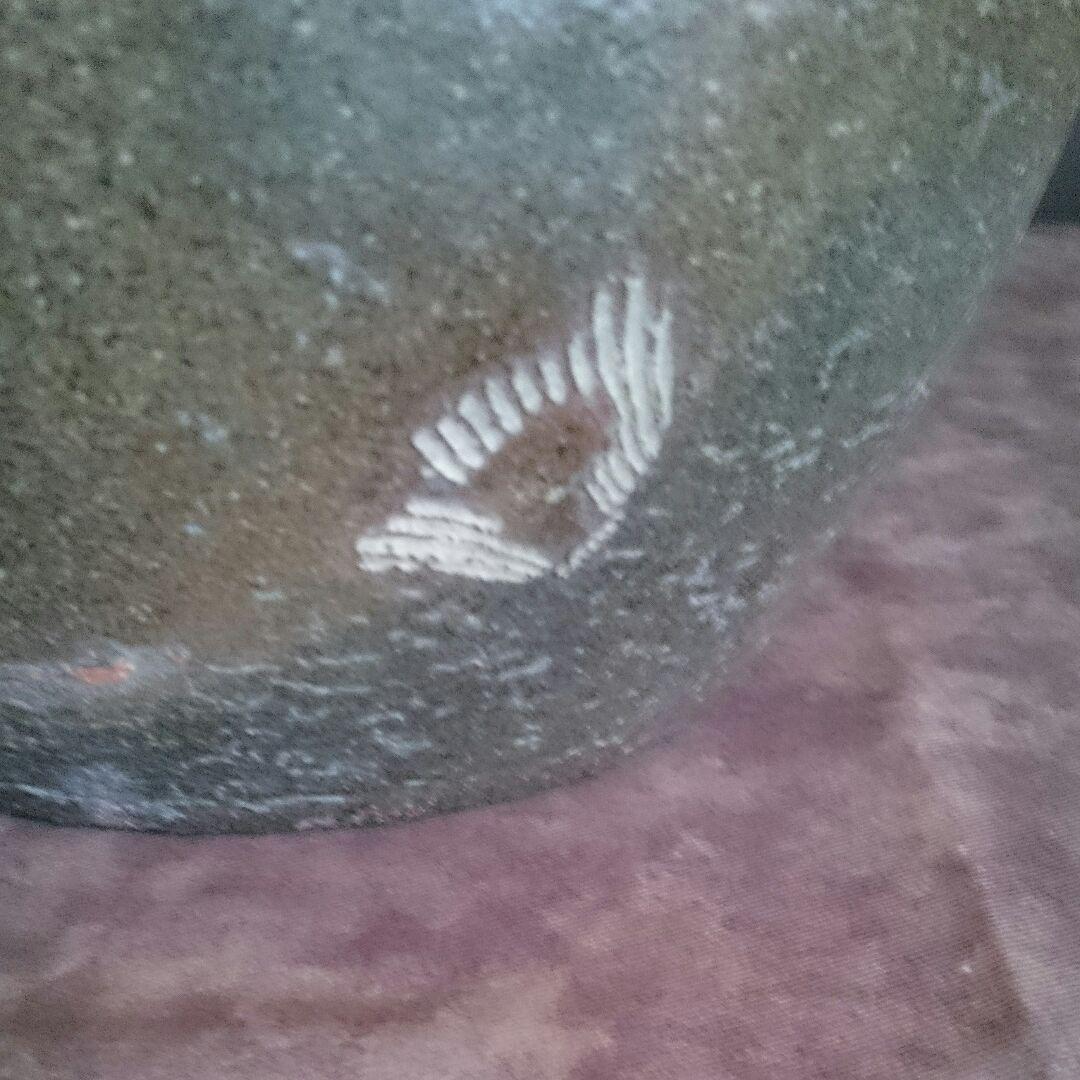 薩摩焼 黒薩摩貝目壺 花瓶 レア 古美術