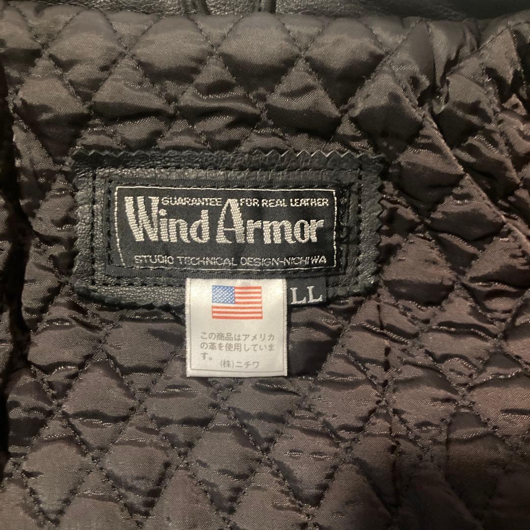 WindArmar 本革 シングルライダースジャケット XL ブラック