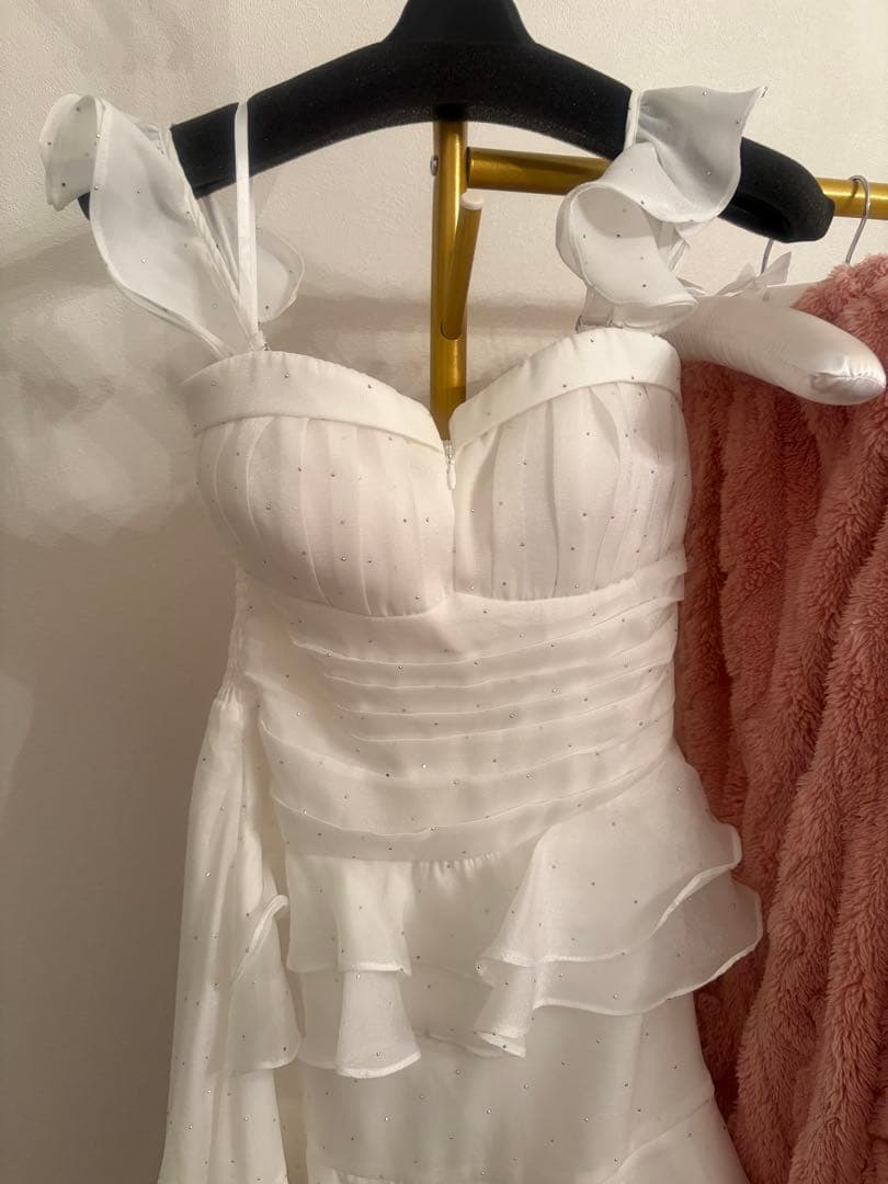 みみ　an ドレス　ホワイト　Sサイズ