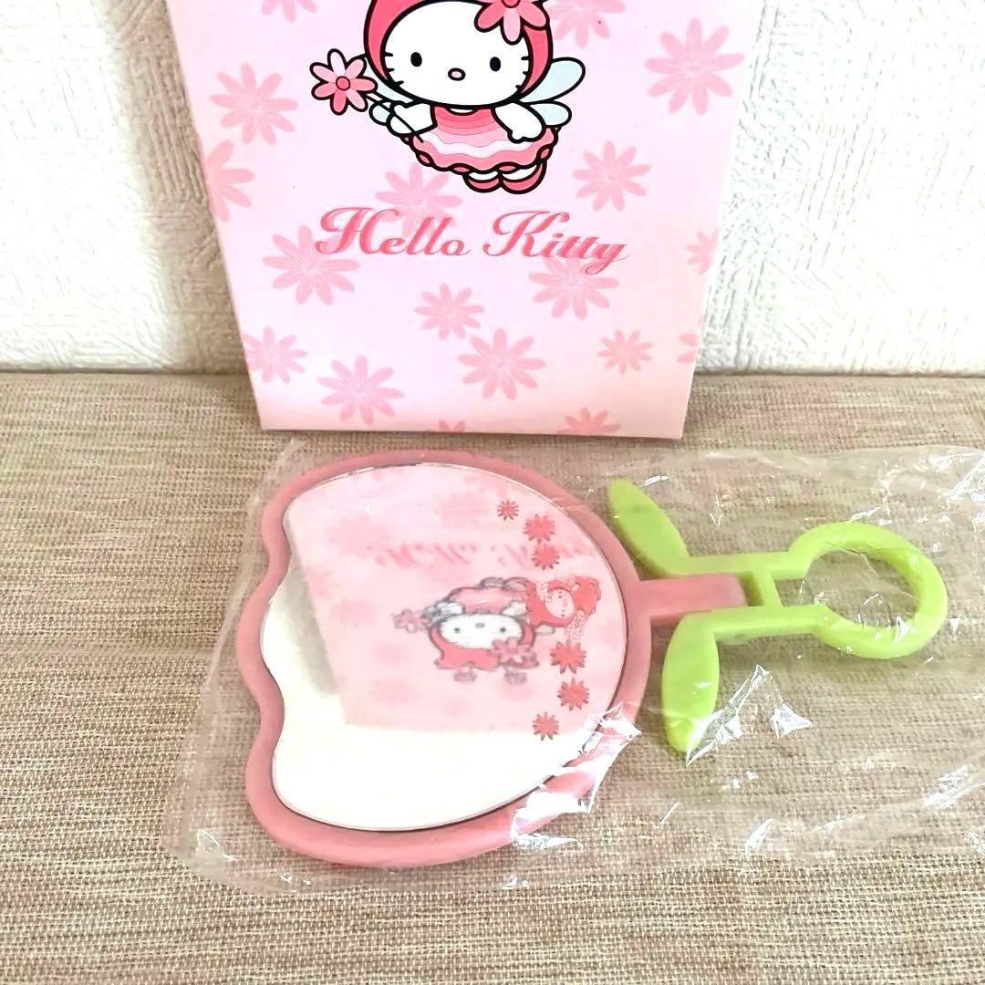 レア‼️Hello Kitty ハンドミラー カラフルキティチューリップ型