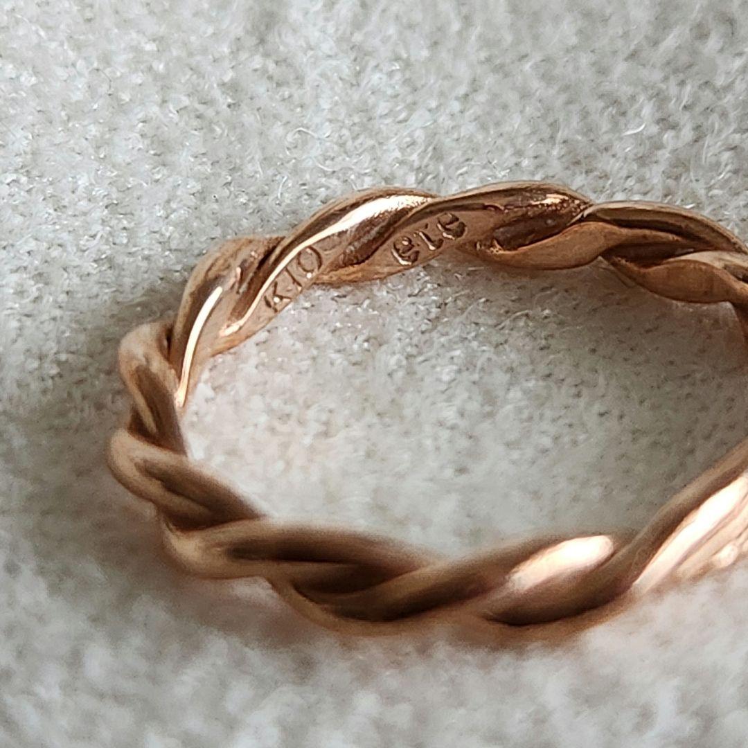 ツイストリング♡3号【エテ】K10 ゴールドリング☆アガット 好きも