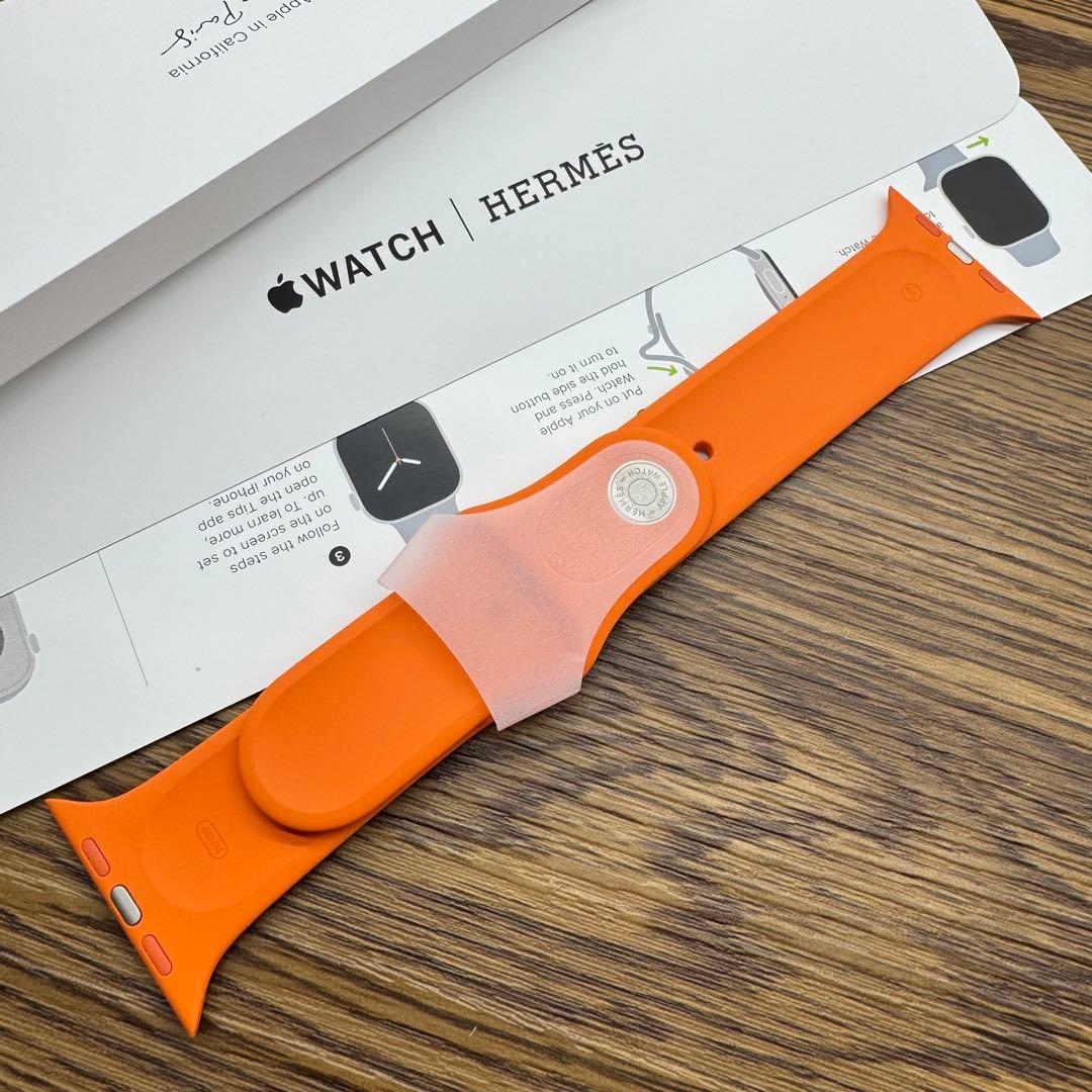 2388 未使用　Apple Watch エルメス　オレンジ　ラバー　スポーツ