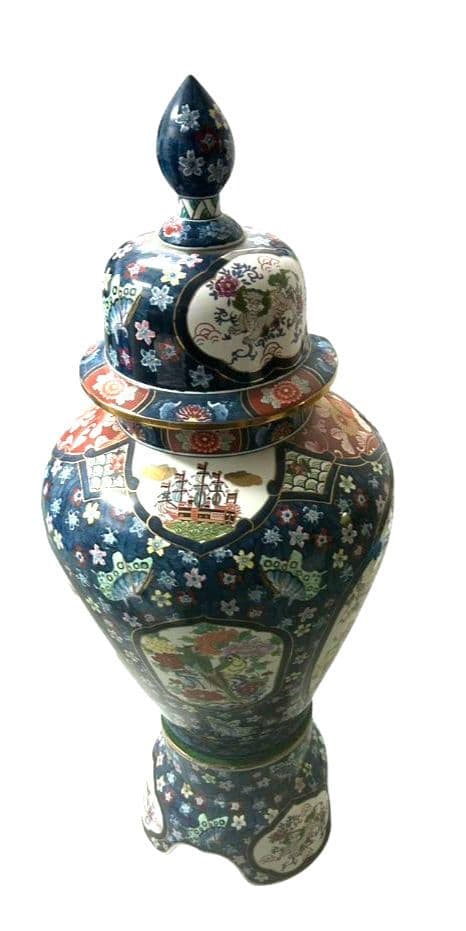 金龍窯博山作 飾壷 伝統工芸美術