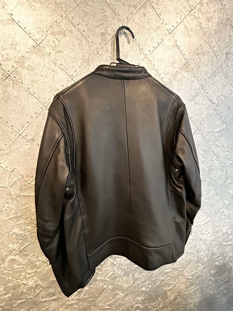 BEAUTY&YOUTH ブラック　ラムレザーシングルライダース　Lサイズ