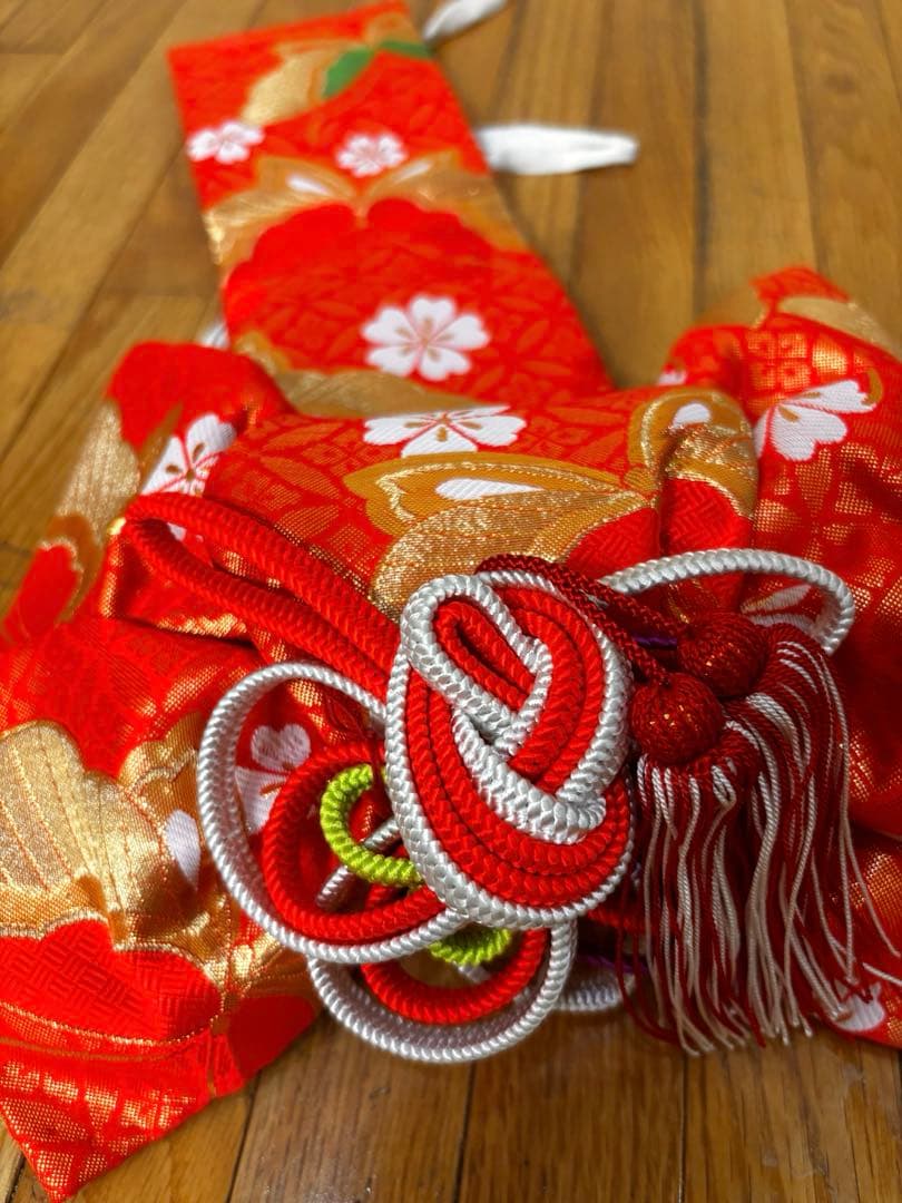 七五三七歳‼正絹豪華辻ヶ花風絢爛❤️手毬扇金彩金箔絞り煌びやか際立つ完全フルセット