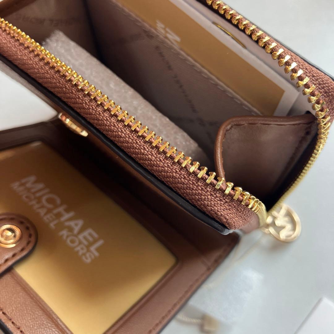 MICHEAL KORS マイケルコース 折り財布 ジップ チャーム ウォレット