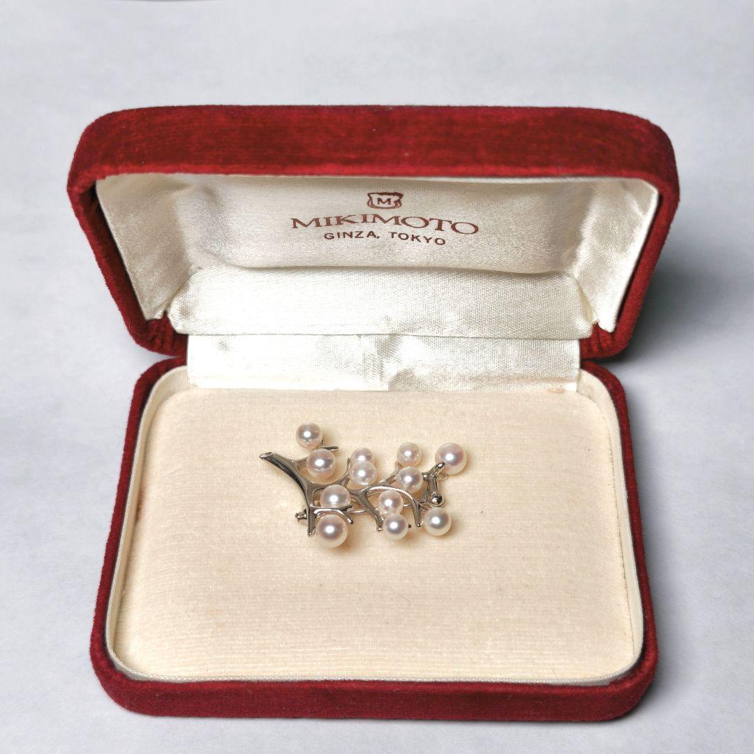 【美品 現行品】ミキモト ブローチ パール 幸福の木 フォーマル 皇室御用達