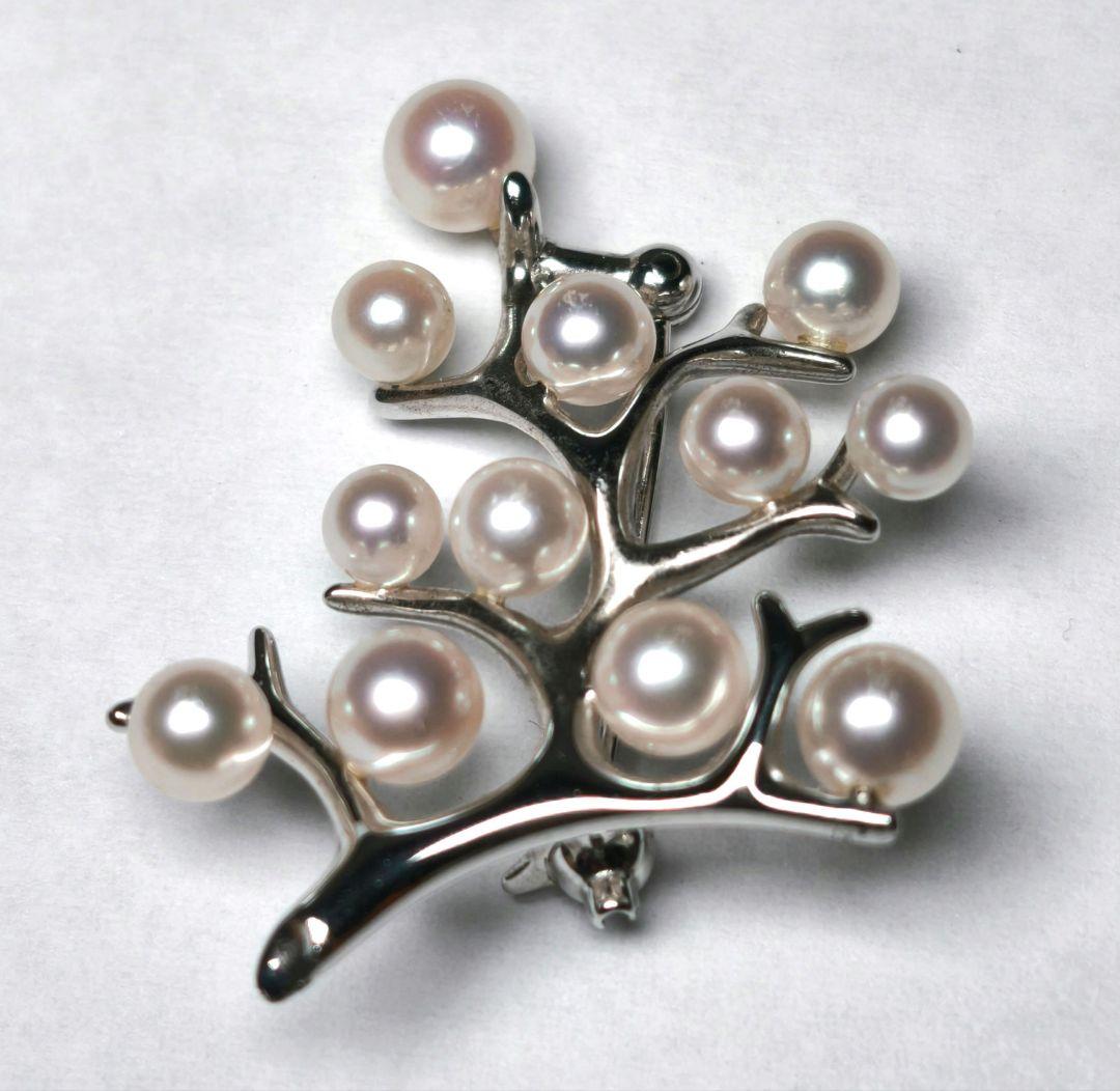 【美品 現行品】ミキモト ブローチ パール 幸福の木 フォーマル 皇室御用達