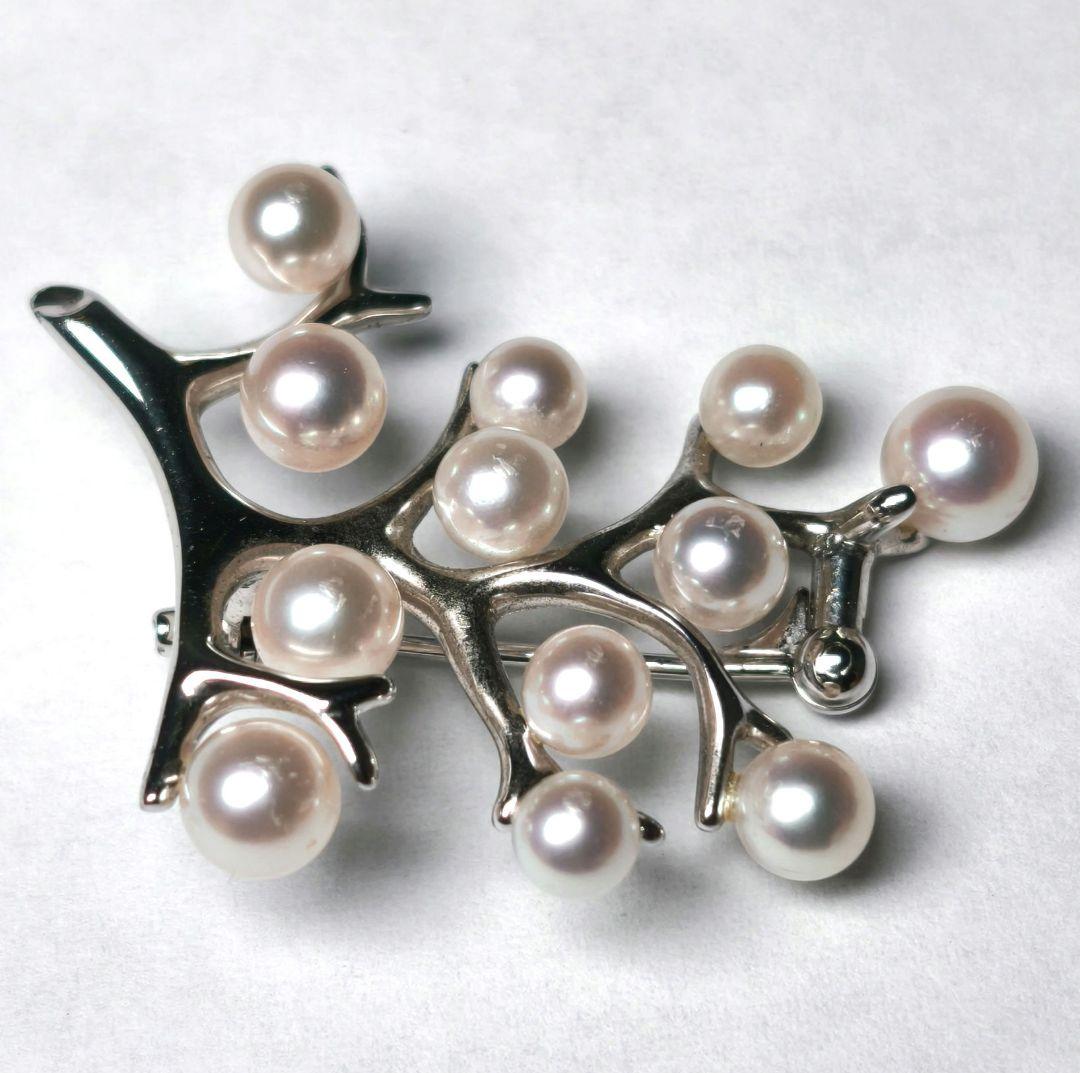 【美品 現行品】ミキモト ブローチ パール 幸福の木 フォーマル 皇室御用達
