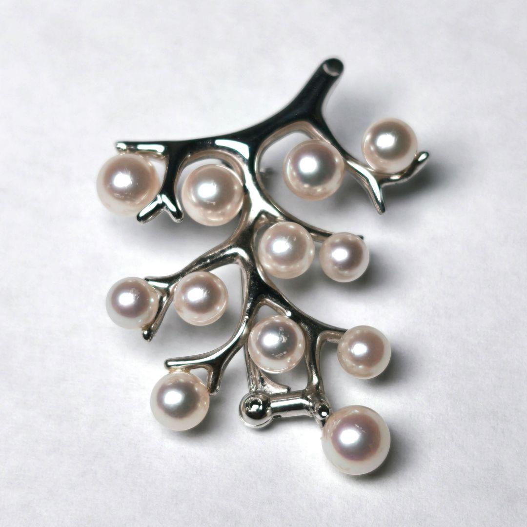 【美品 現行品】ミキモト ブローチ パール 幸福の木 フォーマル 皇室御用達