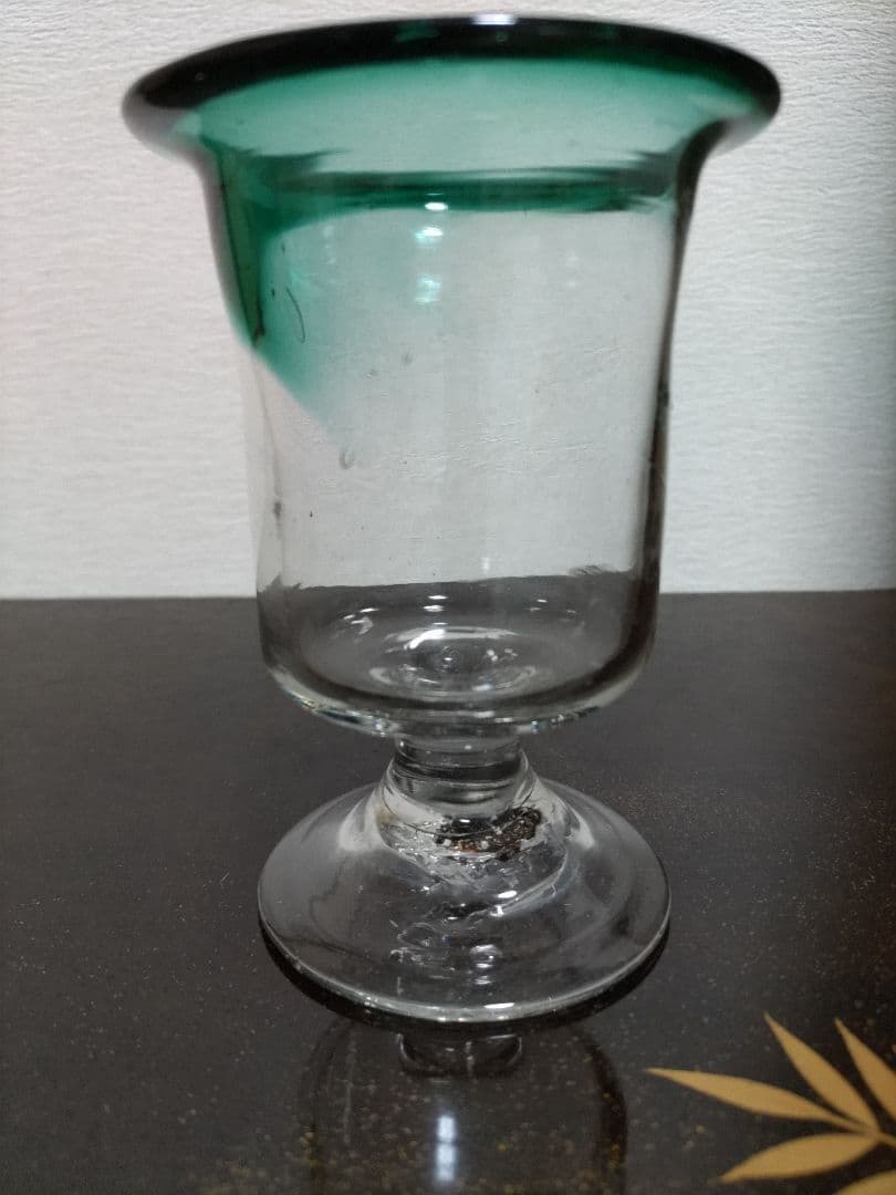 透明（すき）ガラス　翠暈し氷コップ